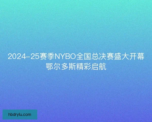 2024-25赛季NYBO全国总决赛盛大开幕鄂尔多斯精彩启航