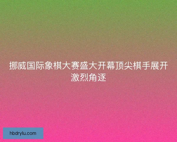 挪威国际象棋大赛盛大开幕顶尖棋手展开激烈角逐